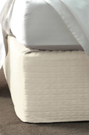 Linen House - Suede Quilted Bedwrap Cream - 45cm Drop